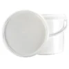 5 Litre Plastic bucket with T/E lid and Plastic Handle (White)